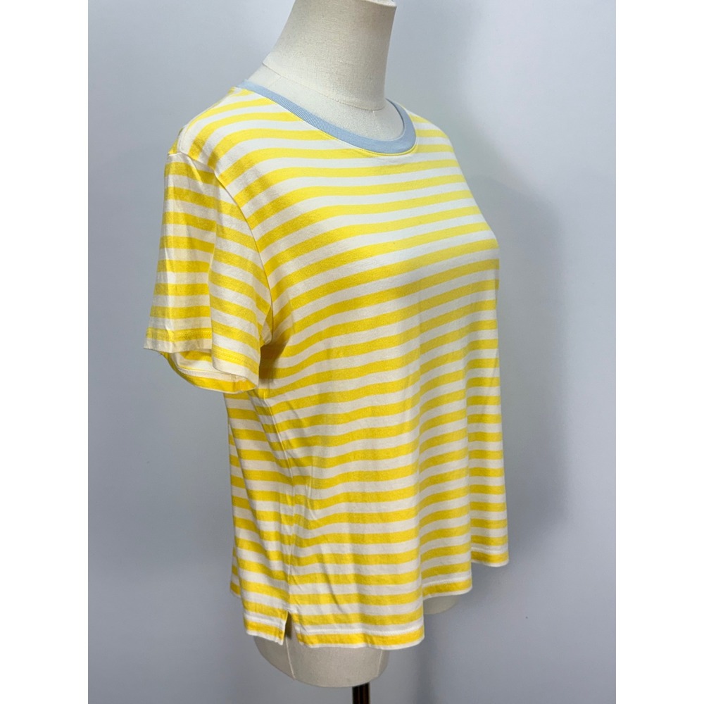 Free Assembly Striped T-Shirt Bundle Yellow Ringer Tee & Green V-Neck Terry Top - Picture 12 of 16